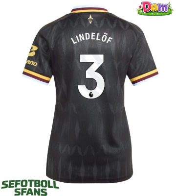 Aston Villa Victor Lindelof #3 Bortatröja Kvinnor 2026-27 Kortärmad